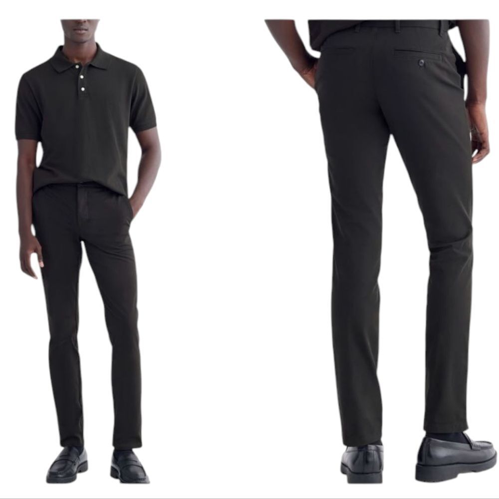 NWT Everlane Uniform The Performance Chino Black Slim Fit Trouser Pants 34 x 30